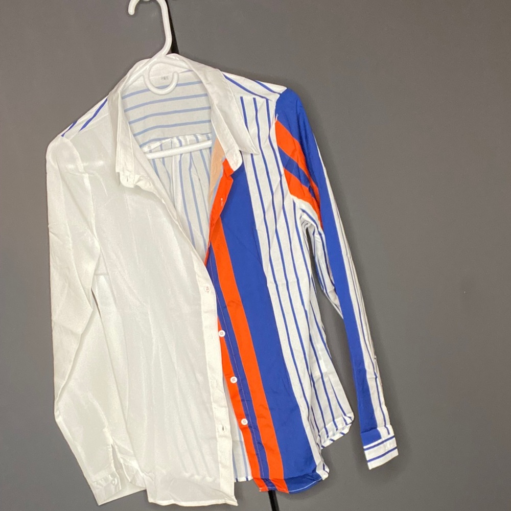 Half strip button up